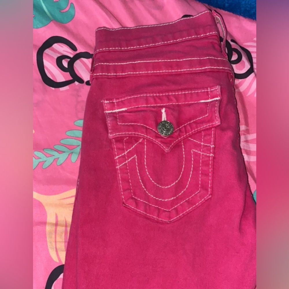 Pink True Religion Jeans.